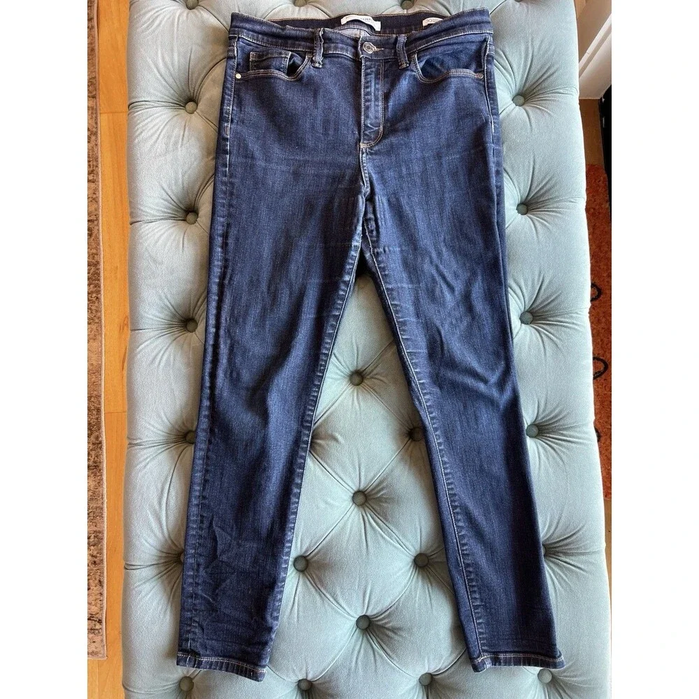 Banana Republic Sz 30 High Waist Skinny Ankle Jeans Women Blue Medium Wash